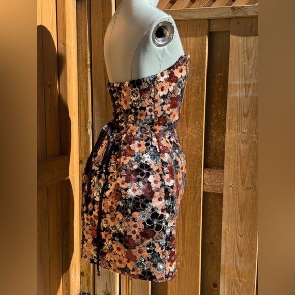 🆕 BRONX & BANCO 🧿 NWOT Maraya Floral Sequin Mini Dress, Pink Multi, Sz S US 4 - Picture 10 of 17